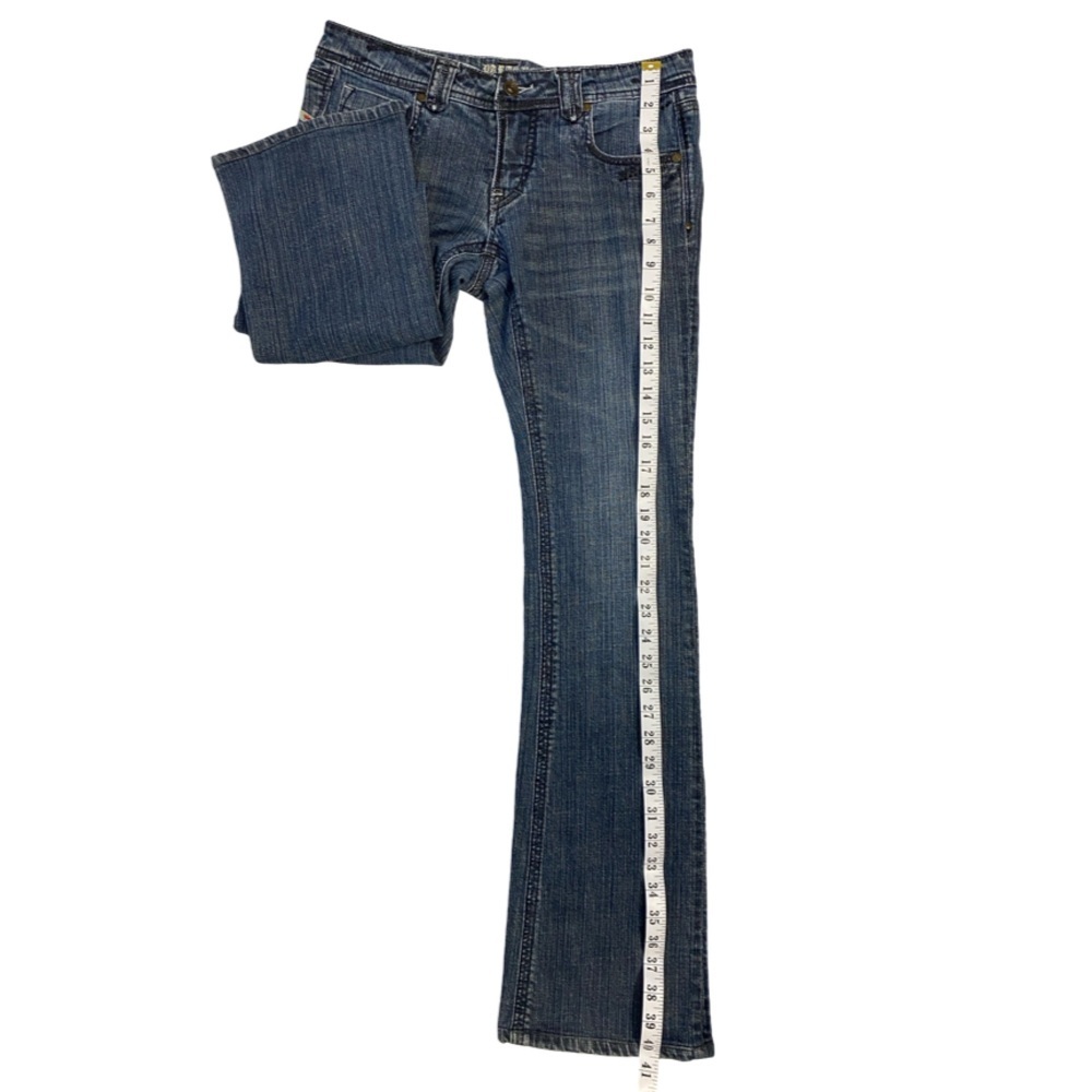Parasuco Denim Legend Straight Leg Blue Jeans Crystal Embellishment Size 28 - Picture 7 of 16